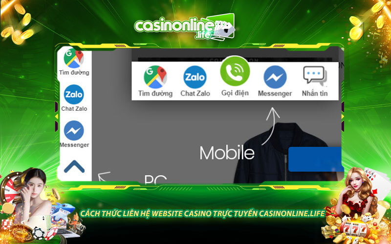 Cách thức liên hệ website casino trực tuyến casinonline.life