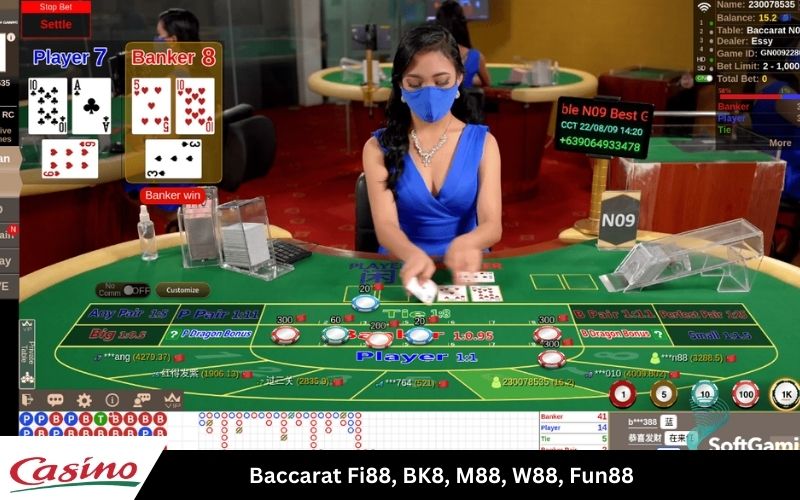 Baccarat Fi88, BK8, M88, W88, Fun88