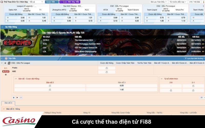 Cá cược thể thao điện tử Fi88