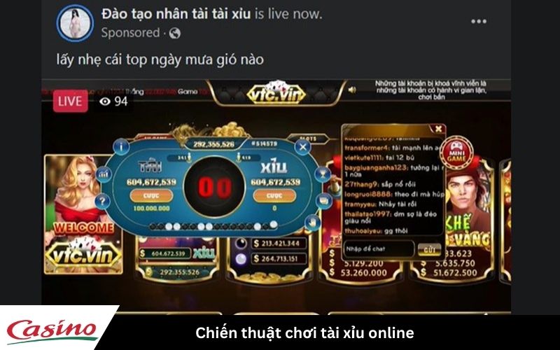 chiến thuật chơi tài xỉu online