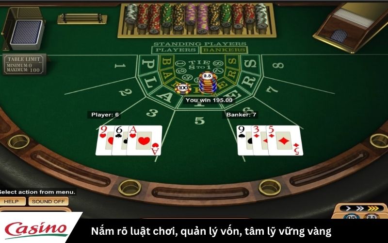 kinh nghiệm chơi Baccarat hiệu quả